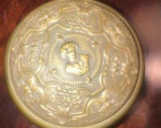 French music box 19C ? Gilt metal Roman design