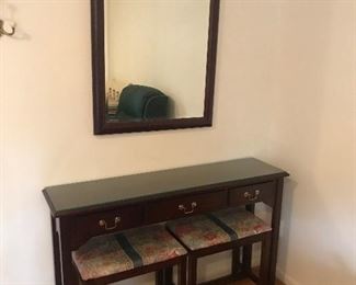 bombay table with mirror