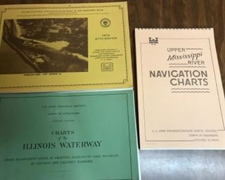 detailed navigation charts printed 1979