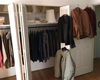 mens dry-cleaned long sleeved dress shirts , coats.