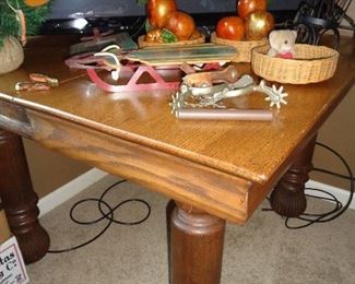 vintage table w/massive legs