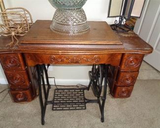 sewing machine cabinet, machine missing