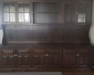Very Large breakfront solid wood L 106" H 82" W 20" $100