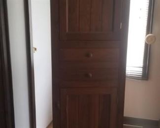 solid wood kitchen pantry cabinet $50 72" tall width 14" Length 19.5"