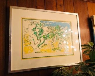 Borg and Connors etching 21/125, Neiman