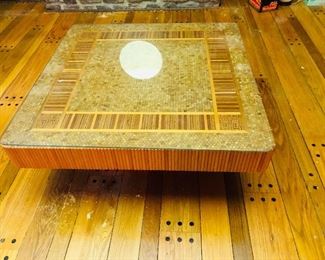 Wood Dowel and Inlay Coffee Table
