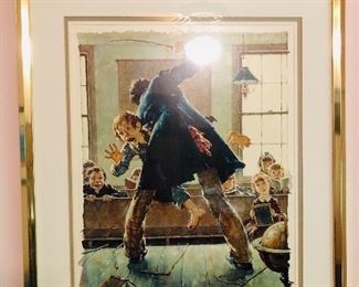 Norman Rockwell signed and numbered in pencil, The Caning of Tom Sawyer