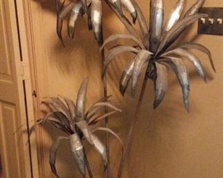 Torch Cut Steel Palm Tree Sculpture 