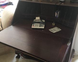 Inside view of secretary desk 