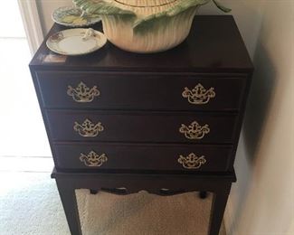 Three Drawer Silverware Cabinet, Cabbage Soup tureen 