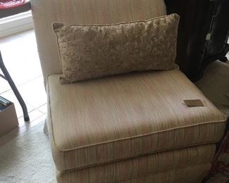 Armless upholstered chair