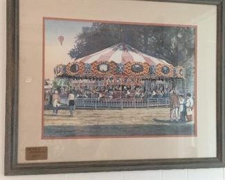 Carousel framed art 