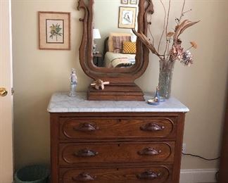Eastlake marble top dresser/mirror...