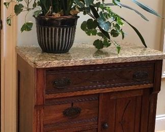 Victorian marble top chest