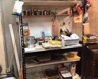 Black and Decker work station with lighting, craft items