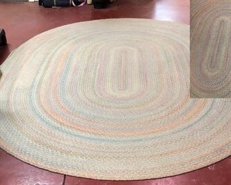 Large oval braided rug