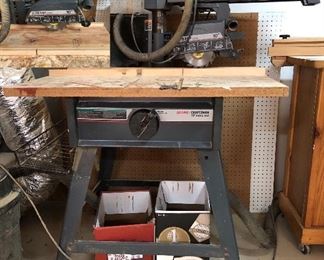 Craftsman 10” Radial saw on stand, 2.75 HP