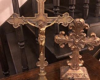Vintage brass crucifix