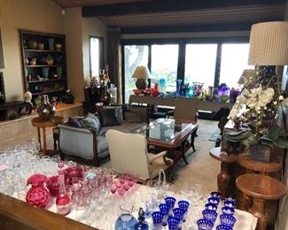 Antiques, mid-century and current pieces of furniture