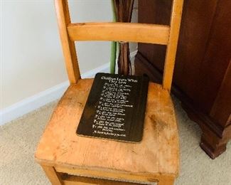 Wood student chair