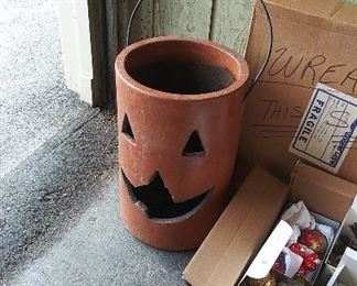 Ceramic jack-o-lantern