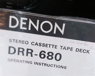 Denon DRR-680 Auto Reverse Cassette 
