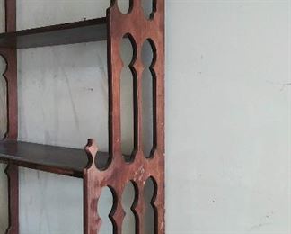 Vintage wooden wall shelf