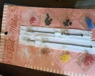 Vintage Barbie and Midge clothing items