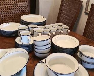 DANSK~FLORA~BAYBERRY BLUE.  Full service for 7.  