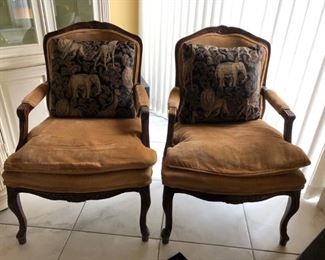 Pair of French Style Arm Chairs