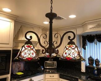 Stained Glass Style Chandelier