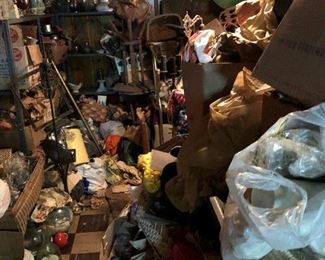 THIS IS ONLY PART OF A LARGE BASEMENT FULL OF JEWELRY, FURNITURE, BRIC-A-BRAC, GLASSWARE, POTTERY, BOOKS AND HIDDEN TREASURES WE INTEND TO FIND