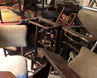 some of the antique furniture