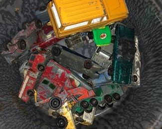 some of the toy cars and trucks