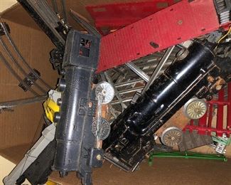 more train tracks and some of the trains