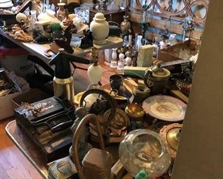 mid-century modern headboard to the right rear which is part of a five-piece set