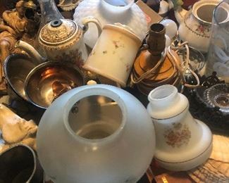 small portion of over 100 lamp and ceiling fixtures