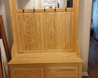 Oak Hall Bench - Unfinished for you to paint or stain.