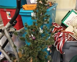 Christmas decor by the boxes