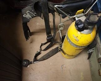 Older scuba tank and gear
