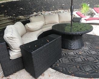 Frontgate table, sofas, side table