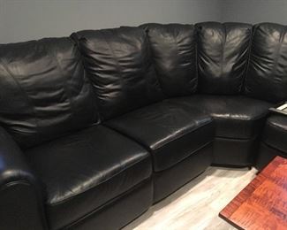 Leather sectional sofa
