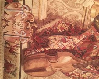 Very large Ethan Allen Aubusson tapestry a rod in like new condition original cost 2700