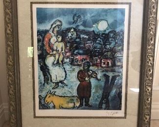Marc Chagall Signed Lithograph