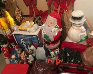 huge blow mold collection including NATIVITY with original boxes!