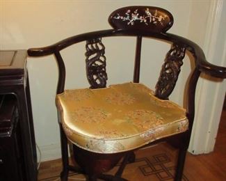 inlaid corner chair