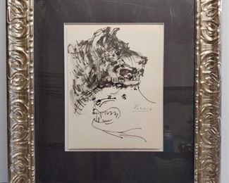 Pablo Picasso "LE CHIEN" WaterColor Painting
Pablo Picasso "LE CHIEN" WaterColor Painting. Appears to have printed copy of Authenticity.