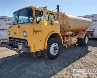 120: “Slusher” Solid Water Truck1989 Ford Water Truck
“Slusher” 1989 Ford Water Truck. 3208 CAT engine. Allison Transmission Very Low mileage -8600 original miles. Very ready to go right to work.

LIC# 7U61106
Vin# 1FDYD8OU5KVA57885