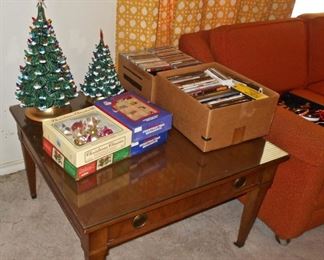 Danish Modern End Tables, Ceramic Xmas Trees