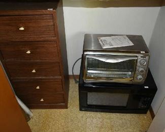 CARDBOARD CABINET, MICROWAVE, TOASTER OVEN